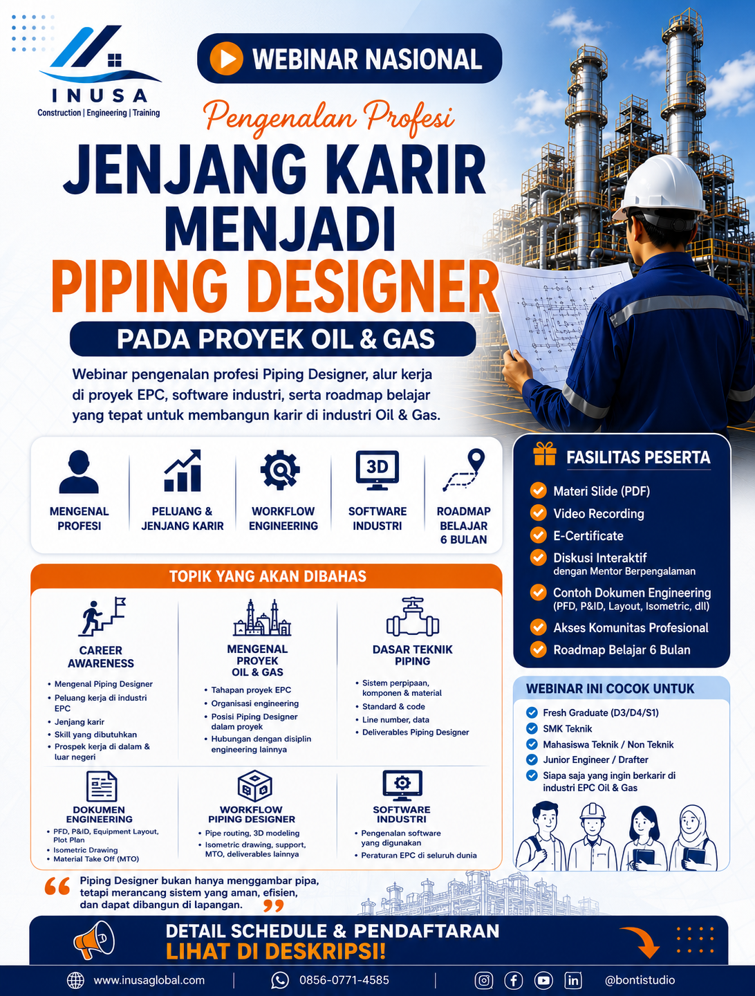 Jenjang Karir Menjadi Piping Designer pada Proyek Oil & Gas