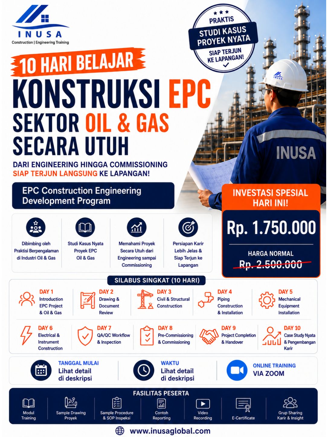 10 Hari belajar Construction EPC Sektor Oil & gas